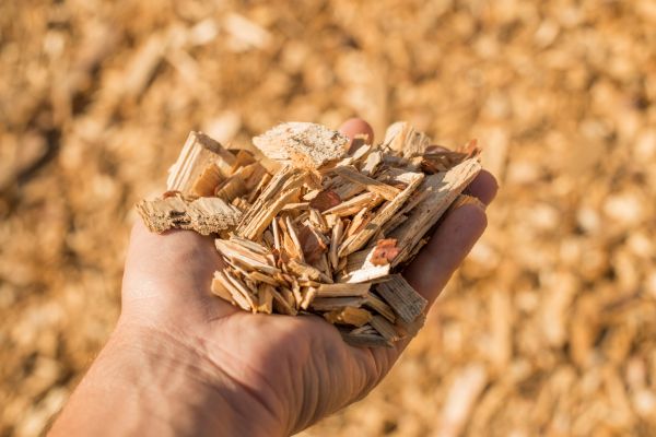Wood Chips Spreading in Mckinney